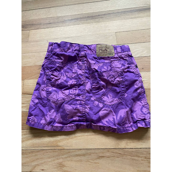 Vintage Childrens Place Purple Flowers Cargo Skirt - Picture 5 of 8